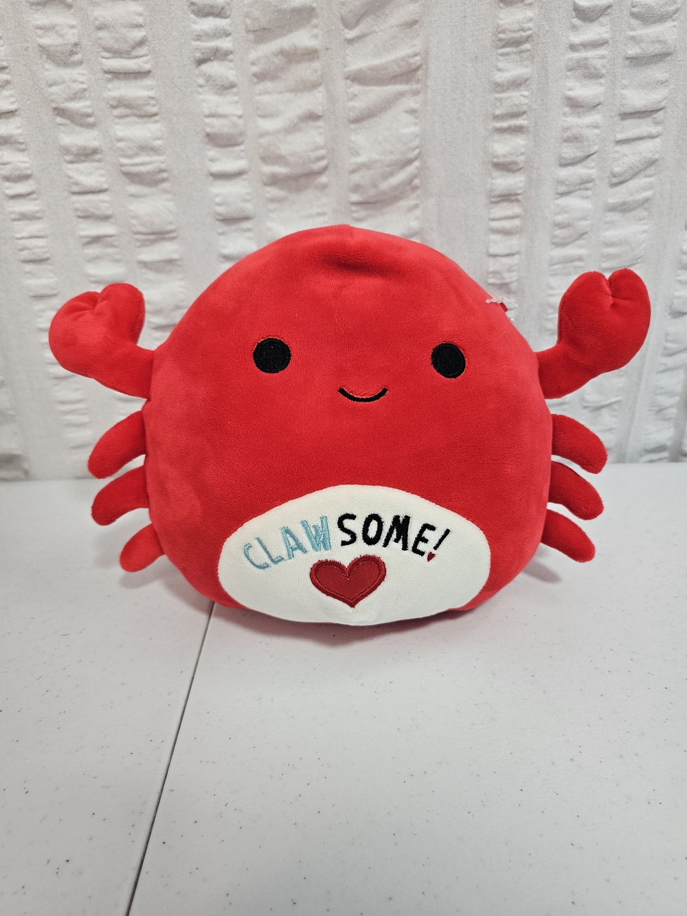 Squishmallows Carlos The Crab Kellytoys Red Plush Clawsome Heart Accent 8"